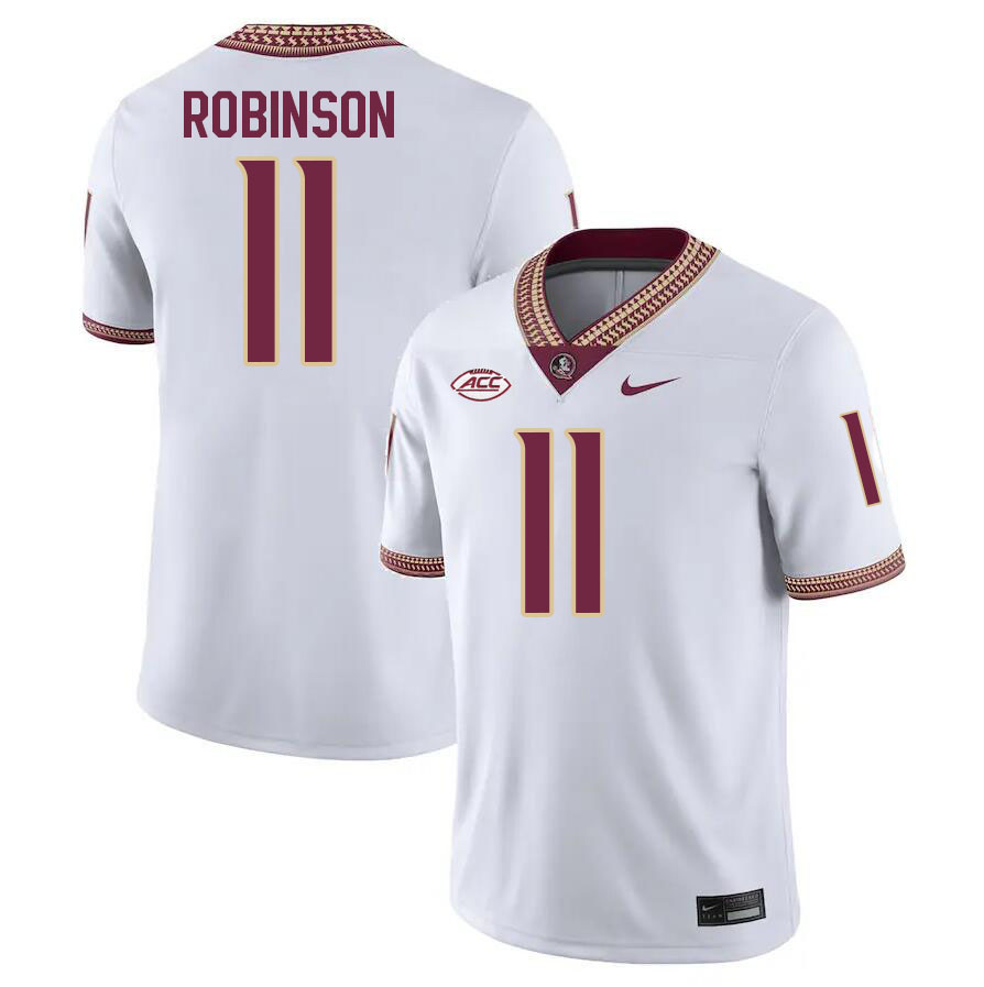 #11 Janarius Robinson Florida State Seminoles Jerseys Football Stitched-White